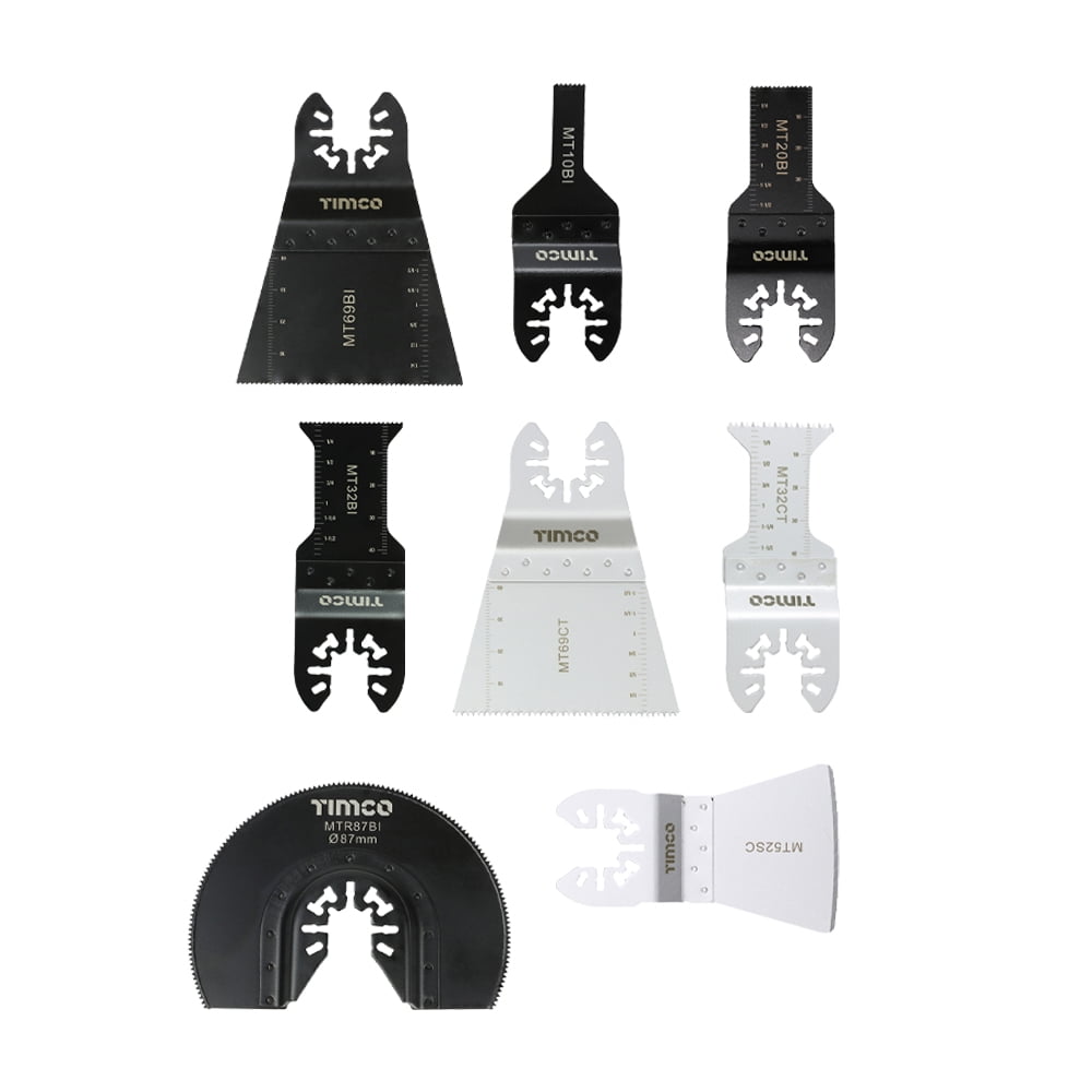 Timco - Multi-Tool Blade Sets - 8 Piece Set (Size Mixed - 1 Each)