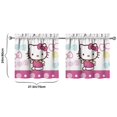 thumbnail image 4 of 2 Piece Set Kitchen Curtains Small Short Cafe Window Curtains Hello Kawaii Cat Cute Rod Pocket Bathroom Tier Window Treatment Drapes 27.5x24inch, 4 of 4