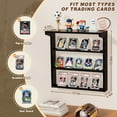 thumbnail image 2 of Sfugno 3 Tier Trading Card Display Stand for Wall, Wooden Graded Card Display Stand, Sports Card Display Case, Trading Card Stands for Display Collection, Black, 2 of 7