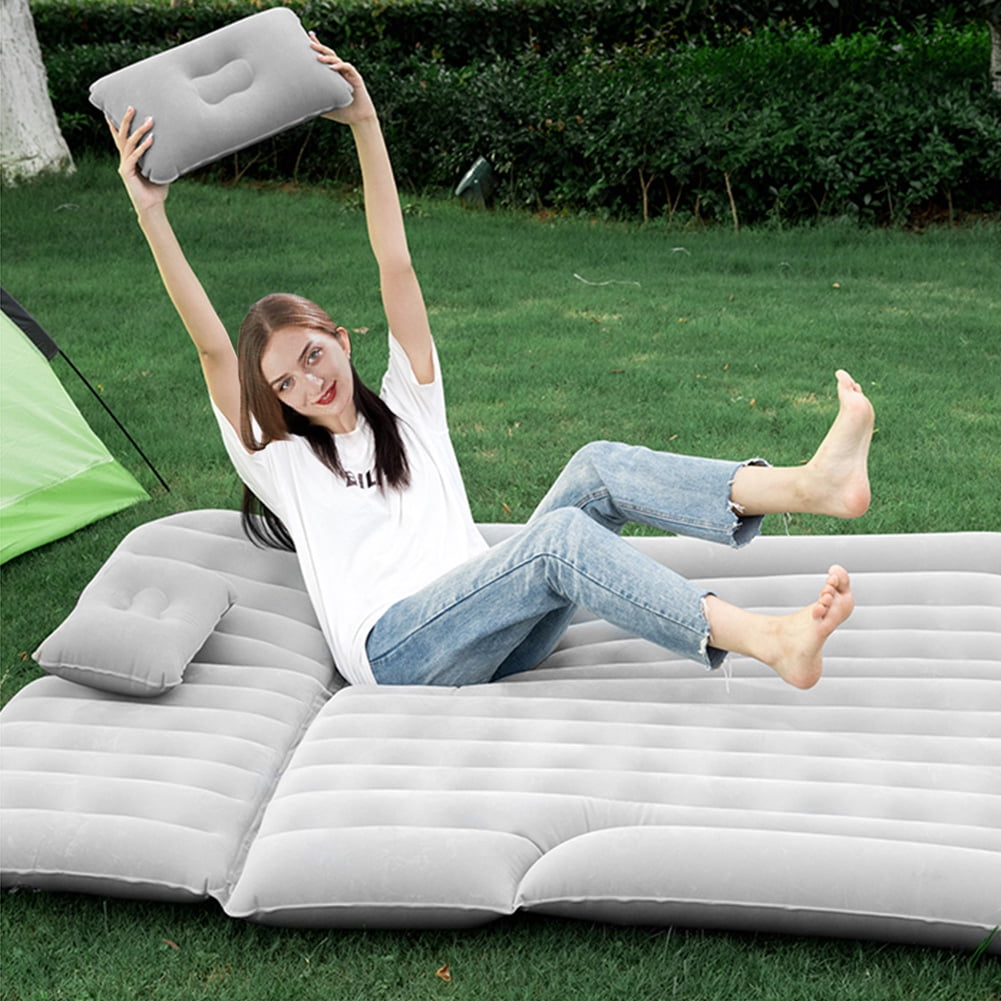Inflatable Travel Mattress PVC Flocking Soft Sleeping Rest Cushion for Car SUV,SUV Inflatable Mat,Car Inflatable Bed