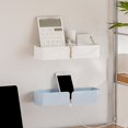 thumbnail image 3 of Organizador de bolsillo para almacenamiento de mandos a distancia, carga de tableta y teléfono móvil, cintas adhesivas para reloj, instalación de clavos, 2 uds., 3 of 5