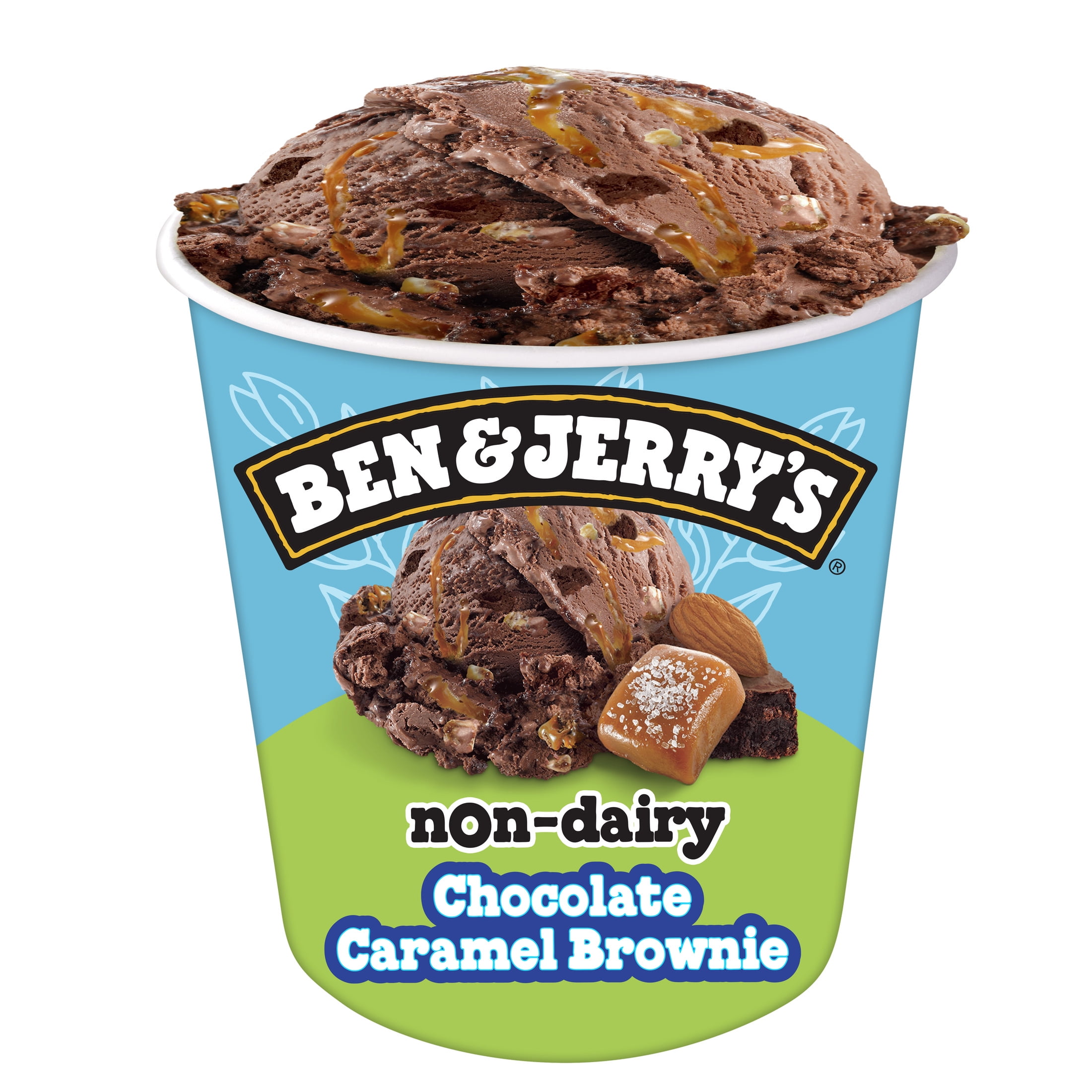 Ben & Jerry's Non-Dairy Chocolate Caramel Brownie Ice Cream Pint, 16 fl oz
