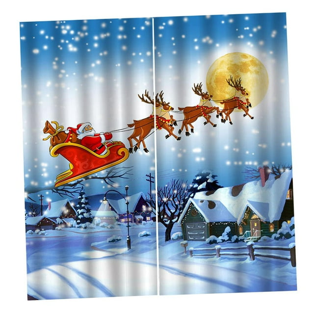 DOLITY Rideau de Douche en Tissu Décoration de Noël de Noël Cerf Beaux Ornements de Noël