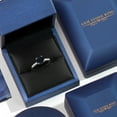 thumbnail image 5 of Gem Stone King 10K White Gold Black Onyx and Lab Grown Diamond Engagement Ring for Women | 1.85 Cttw | Round 8MM | Gemstone December Birthstone | Size 7, 5 of 6