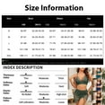 thumbnail image 3 of Womens High Waisted Bikini Sets Tummy Control Swim Skirt Swimsuits Mesh Sarong Wraps Two Piece Bathing Suits Dark Green S, 3 of 5