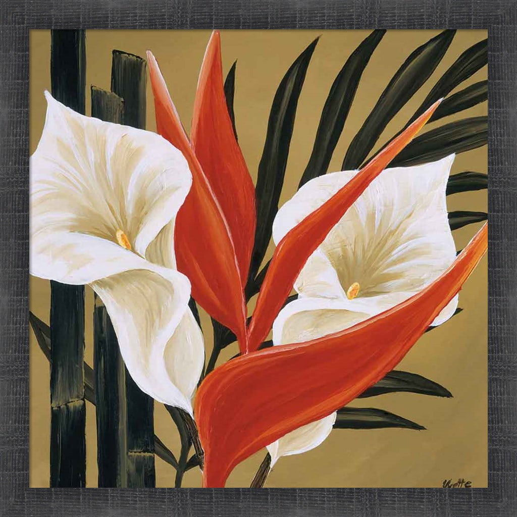 Sun Kissed IV Floral Print with Rustic Grey Frame