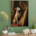thumbnail image 2 of Italian Greyhound Cute Dog Harp Stretched Canvas Size 8x12 – Retro Italian Greyhound Dog Batter in Action With Harp for Themed Living Room, 2 of 5