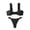 Black, variant on Bikini Solid Color Two Piece Swimwear Minimalist Design Swim For Beach String Bikini