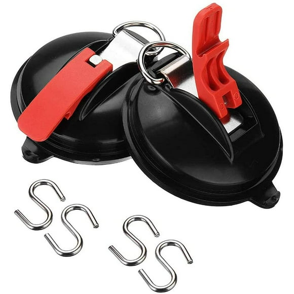 Laklulu - Accesorio de ventosa para toldo de 2 piezas, anclaje de ventosa resistente, ventosas de anclaje fuertes, anclaje de ventosa para automóvil, accesorios de ventosa para carpa lateral de
