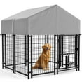 thumbnail image 2 of Homall 47.2”D×51.2”W×51.2”H Outdoor Dog Cage for Small/Medium/Large Dogs Dog Kennel with UV-Resistant Waterproof Roof Cover for Outside Heavy Duty Dog Fence,Small, 2 of 7