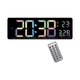 thumbnail image 2 of Reloj de pared digital con alarma, 12/24 h, horario de verano, alarma dual y temperatura. Vistoso, 2 of 9