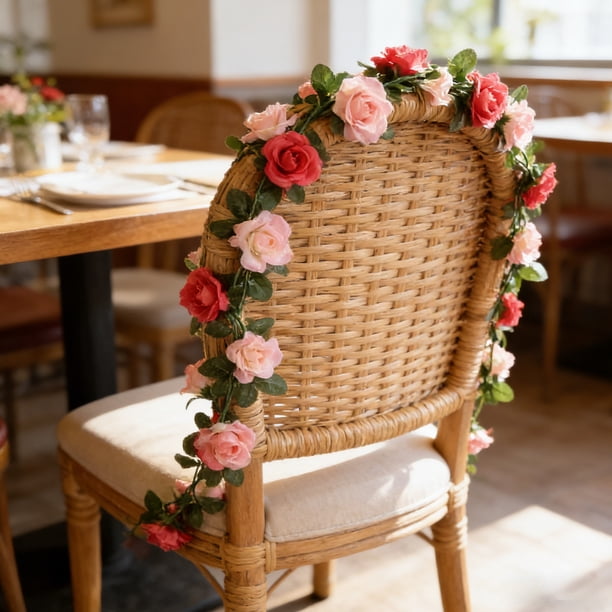 Decoración de Flores Artificiales de Seda para Colgar En La Pared