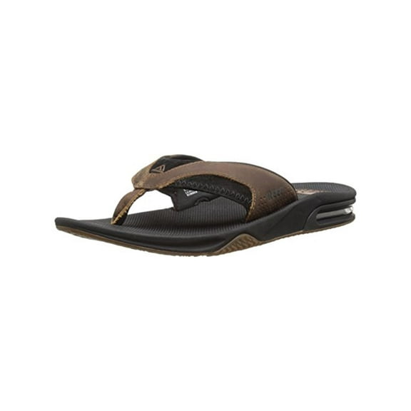 Reef Mens Fanning Leather Thong Flip-Flops