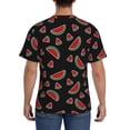 thumbnail image 3 of Bixox Men's Watermelon Printed Short Sleeve Skinny Athletic T-Shirt, 3 of 6