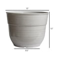 thumbnail image 2 of Garden Elements Indoor/Outdoor Glazed Brushed Happy Plastic Planter, Large, Cream, 15", 2 of 4
