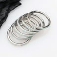 thumbnail image 4 of Brilliant Fire Opal Lined Seamless Clicker Hoop Ring, 4 of 4