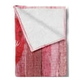 thumbnail image 2 of Love Soft Flannel Fleece Throw Blanket, Love You Heart on Grunge Style Rustic Wooden Background Valentines Day Retro Print, Cozy Plush for Indoor and Outdoor Use, 70" x 90", Red Pink, by Ambesonne, 2 of 5