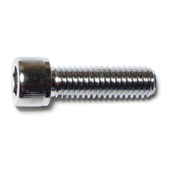 3/8"-16 x 1-1/4" Chrome Grade 8 Knurled Socket Cap Screws SCSKS-126 (10 pcs.)