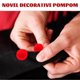 thumbnail image 5 of ColoMX 50pcs Pompones rojos Bolas Pom Crafts Balls Balls Pompons Decoraciones Proyectos de Navidad para niños, 5 of 7