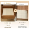 thumbnail image 5 of 6 Pcs Wood Pegboard Drawer Organizer with 48 Pegs Wood Peg Board System Peg Drawer Organizers for Kitchen Dishes Plate Pegboard Food Containers(17x5.91,Wood), 5 of 10