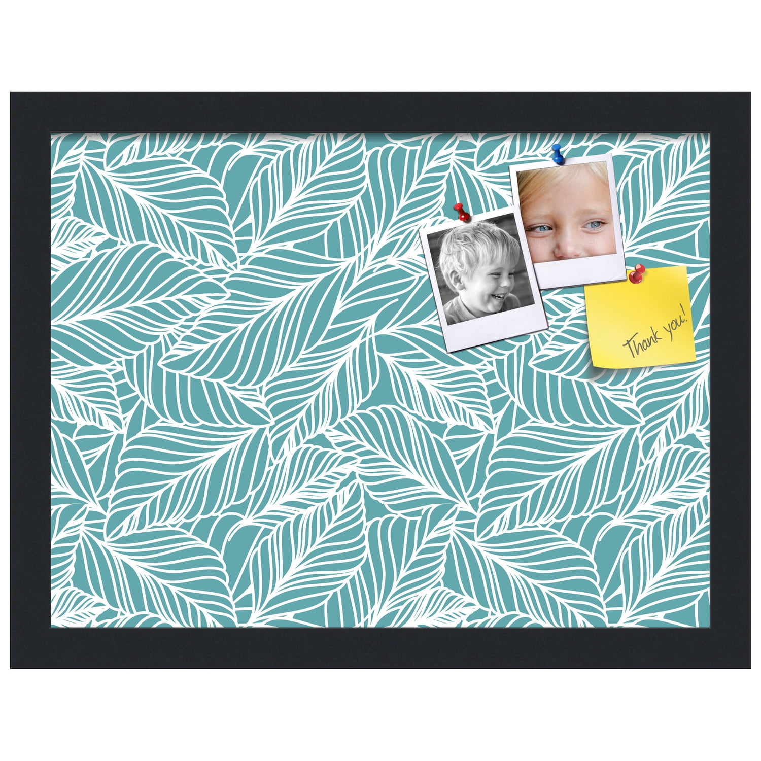 PinPix 16x12 Custom Cork Bulletin Board Aqua White Poster Board Has a Fabric Style Canvas Finish, Framed in Aqua White, by ArtToFrames (PinPix-1871)