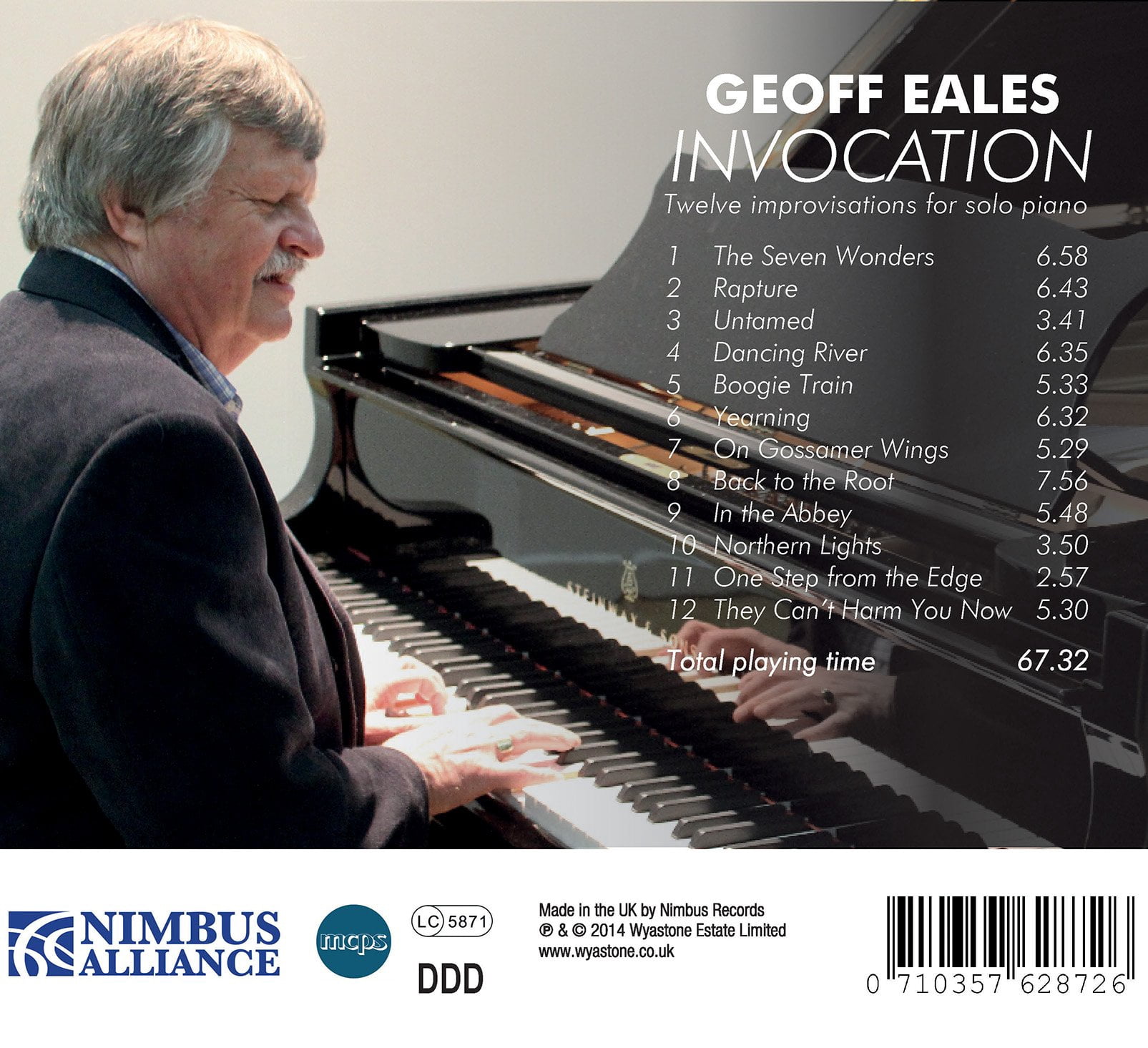 Eales,Geoff - Invocation: Twelve Improvisations for Solo Piano - Music & Performance - CD