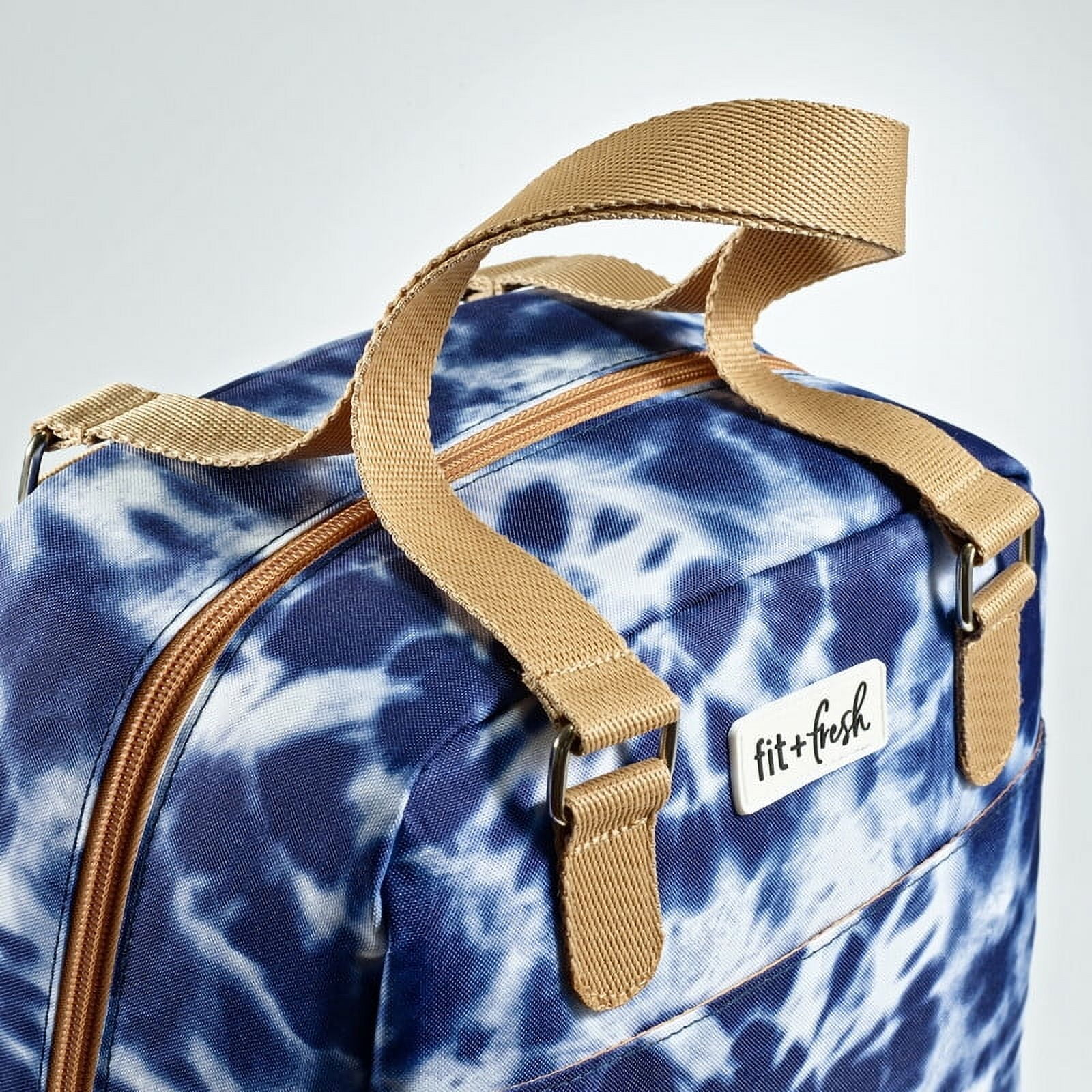 Fit & Fresh Fashion Insulated Lunch Bag Kit for Women, Blue