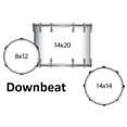 thumbnail image 5 of Ludwig NeuSonic 3-Piece Downbeat Shell Pack With 20" Bass Drum Silver Silk, 5 of 5