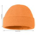 thumbnail image 4 of sweethay Sombreros para mujer Sombreros Accesorio de ropa Sombrero para adultos Cubierta para el cabello Cómodo Sombrero de punto flexible para Sombreros Naranja brillante, 4 of 6