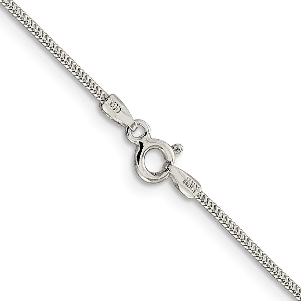 Auriga Fine Jewelry 925 Sterling Silver 1.2mm Round Snake Chain Anklet 9inch for Women