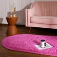 thumbnail image 4 of Dwelke Fluffy Rugs for Bedroom,Shag Cute Area Rug for Girls/Boys and Kids Baby Room Home Decor,Oval Indoor Carpet for Nursery Dorm Living Room 2.6'x 5.3'Hot Pink, 4 of 6