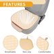 thumbnail image 4 of Ofertas Únicas 1 Pc 50.5x58cm Cojín Universal para Asiento de Automóvil - para Protección de Asiento de Conducción en Viajes en Automóvil Antideslizante - Poliéster Beige, 4 of 7