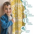 thumbnail image 3 of Blackout Kids Curtains,Yellow Ethnic Floral Pattern Childrens Insulated Curtains Set Of 2,Bedroom Essentials,Toddler Room Decor 42x54in(106x137cm), 3 of 5