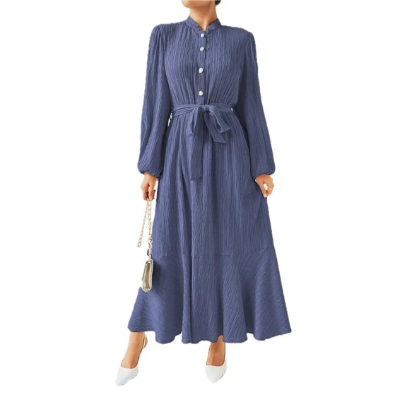 Women's Honey Tie Waist Long Sleeve Dress Sheer Bodice Fifty five % viscose forty two % polyester three % elastane