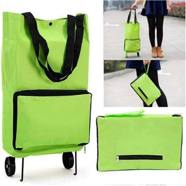 Collapsible Trolley Bags Folding Shopping Bag With Wheels Foldable Shopping Cart Reusable Shopping Bags Portable Hand-pulling Grocery Bags Shopp
