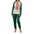 thumbnail image 1 of TSEXIEFOOFU Family Matching Christmas Pajamas Sets Long Sleeve Dog Print Tops + Plaid Pants or Long Sleeve Plaid Jumpsuit, 1 of 9