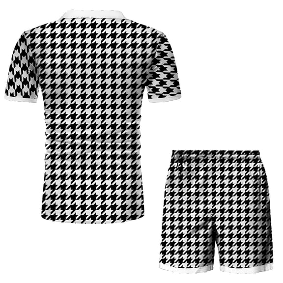 Vedolay Workout Short Sets For Men Mens Hawaiian Shirts Sets 2 Piece Beach Attire Tropical Aloha Print Outfit,Pink S