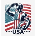thumbnail image 4 of USA Athlete Adult White Crew Neck Short Sleeve Tee-XXL, 4 of 4
