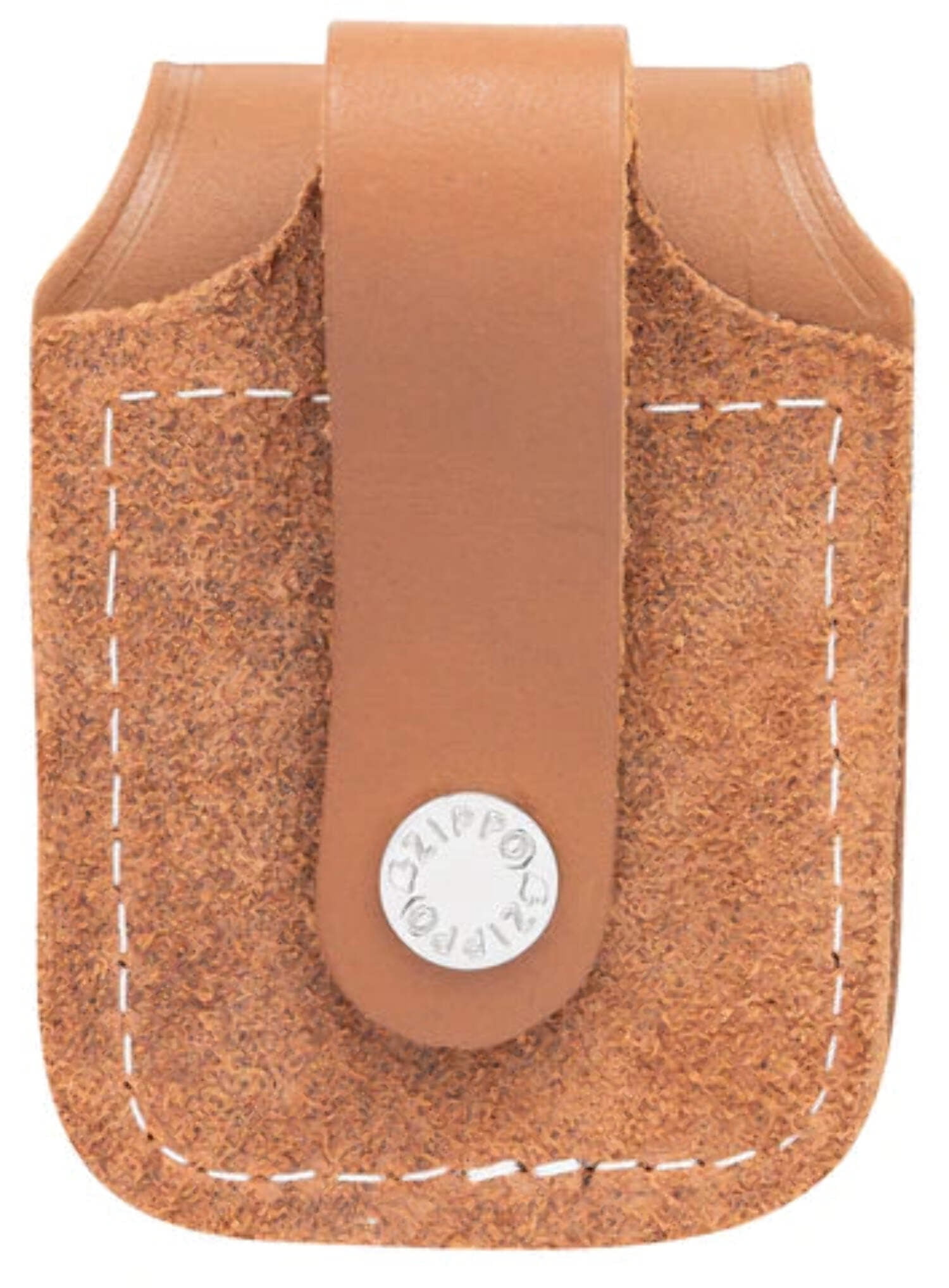 Zippo Genuine Leather Lighter Pouch with Clip, Brown, Pocket