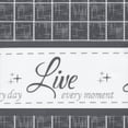 thumbnail image 3 of Traditonal Elegance Live, Love, Laugh Window Curtain Tier Pair and Valance Set - 58x24 - Grey, 3 of 3