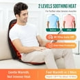 thumbnail image 3 of Vibration Back Massager with Heat, Massage Seat Cushion with 6 Vibrating Motors and 2 Heat Levels, Massage Chair Pad for Home Office use, Gifts for Him Her, 3 of 7
