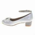thumbnail image 3 of Badgley Mischka Dress Shoes Girls, Elegant Sparkle formal Occasion Fashion forward Comfort Fit (Little Kid Big Kid), White Patent, Size: 13, 3 of 7