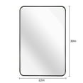 thumbnail image 5 of Dtwnek 22x30 Inch Black Metal Frame Rectangular Wall Mirror for Bathroom, Living Room, 5 of 8