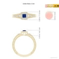 thumbnail image 5 of Angara Natural 0.19 Ct. Blue Sapphire with Diamond Halo Ring in 14K Yellow Gold for Women (Ring Size: 11.5), 5 of 10