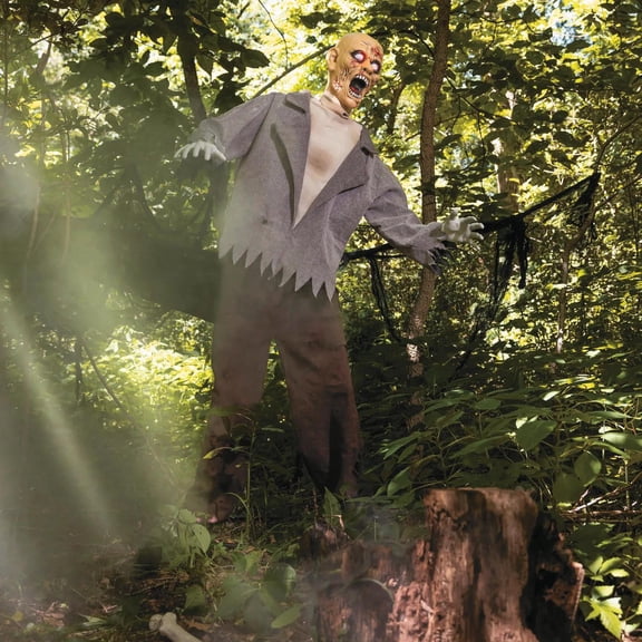 6 Ft. Animated Standing Zombie Halloween Decoration