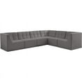 thumbnail image 2 of Meridian Furniture Relax Grey Velvet Modular Sectional, 2 of 13
