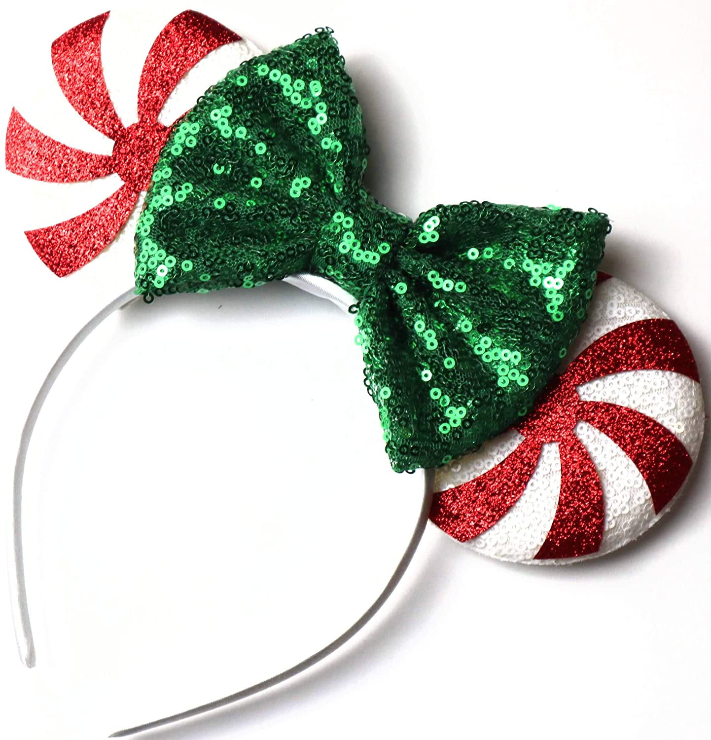 White Christmas Candy Headband Ears