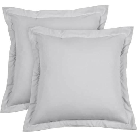 Huangxibin European Pillow Shams Set,Floral Print Solid Egyptian, Zippered Pockets, Soft, Durable,Hotel Quality,Machine Washable Decorative Pillow Cases
