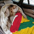 thumbnail image 5 of Throw Blanket Togolese-Flag Soft Cozy Fleece Flannel Blanket Home Decor for Couch Sofa Bed 80"x60", 5 of 7