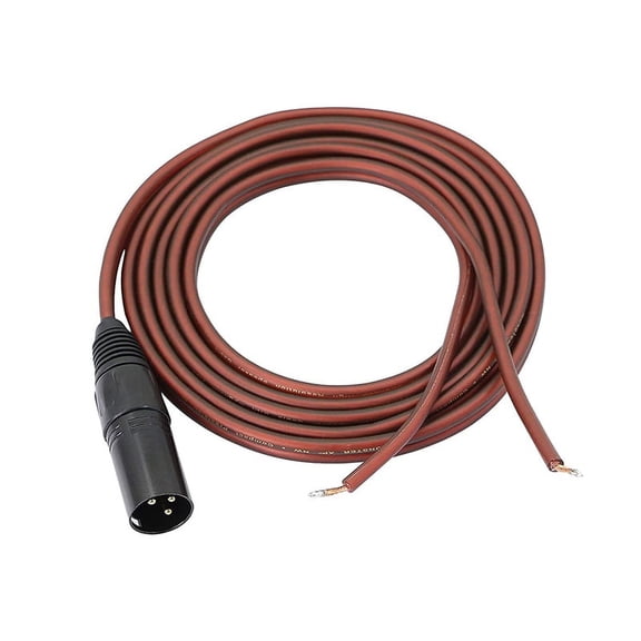 XLR Speaker Wire, Speaker Bare Cable to XLR Plug, Gold Plated XLR 3 Pin Male Connector Replacement Audio Cable Open End,1 * XLR cable,as shown